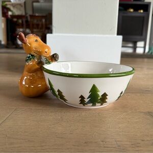 Vintage Harry and David Mr Moose Collection Candy/Snack Bowl with Adorable Moose